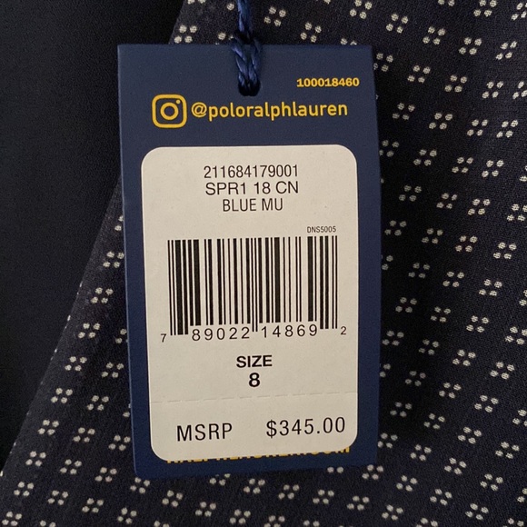 Womans Polo Ralph Lauren dress size 8 Navy blue NWT - Picture 4 of 9